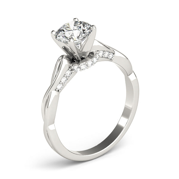 Infinity Round Diamond Solitaire Engagement Ring-VIRABYANI